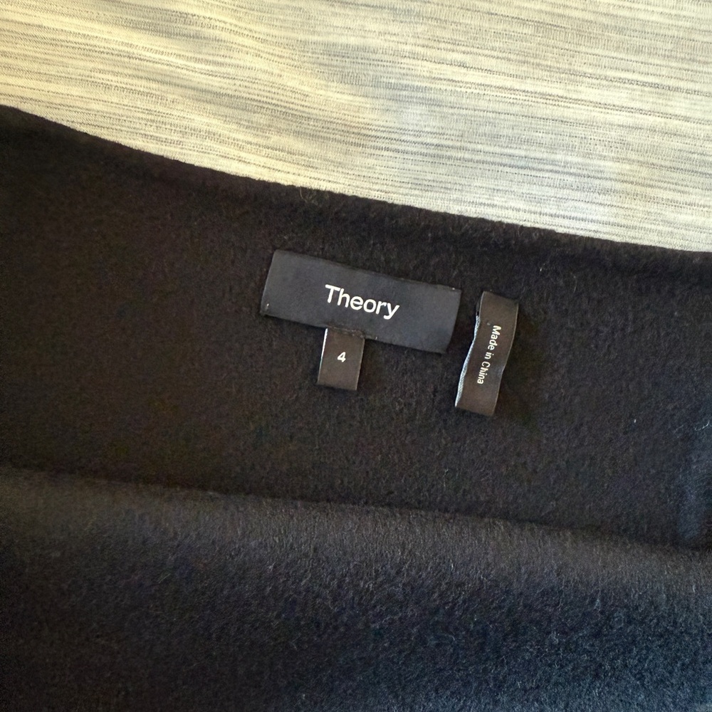 Theory Black Wool Mini Skirt - Picture 3 of 4